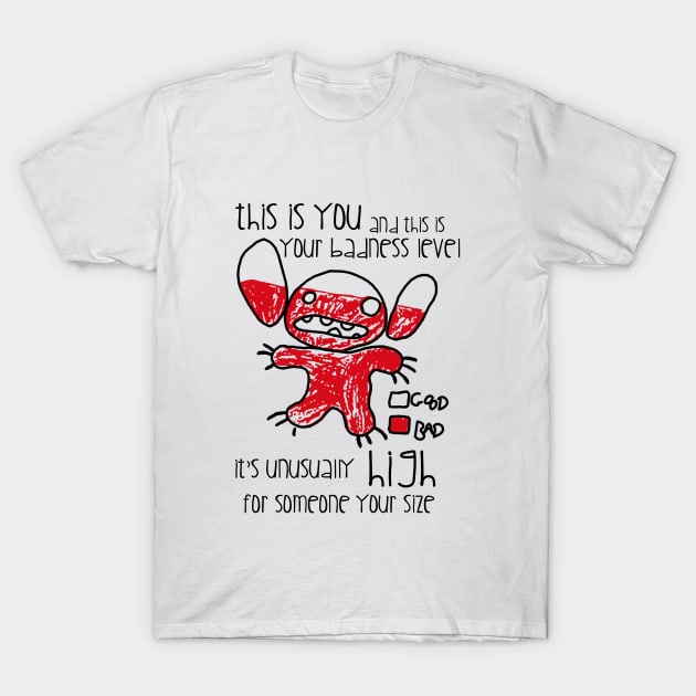 Stitch badness level shirt discount